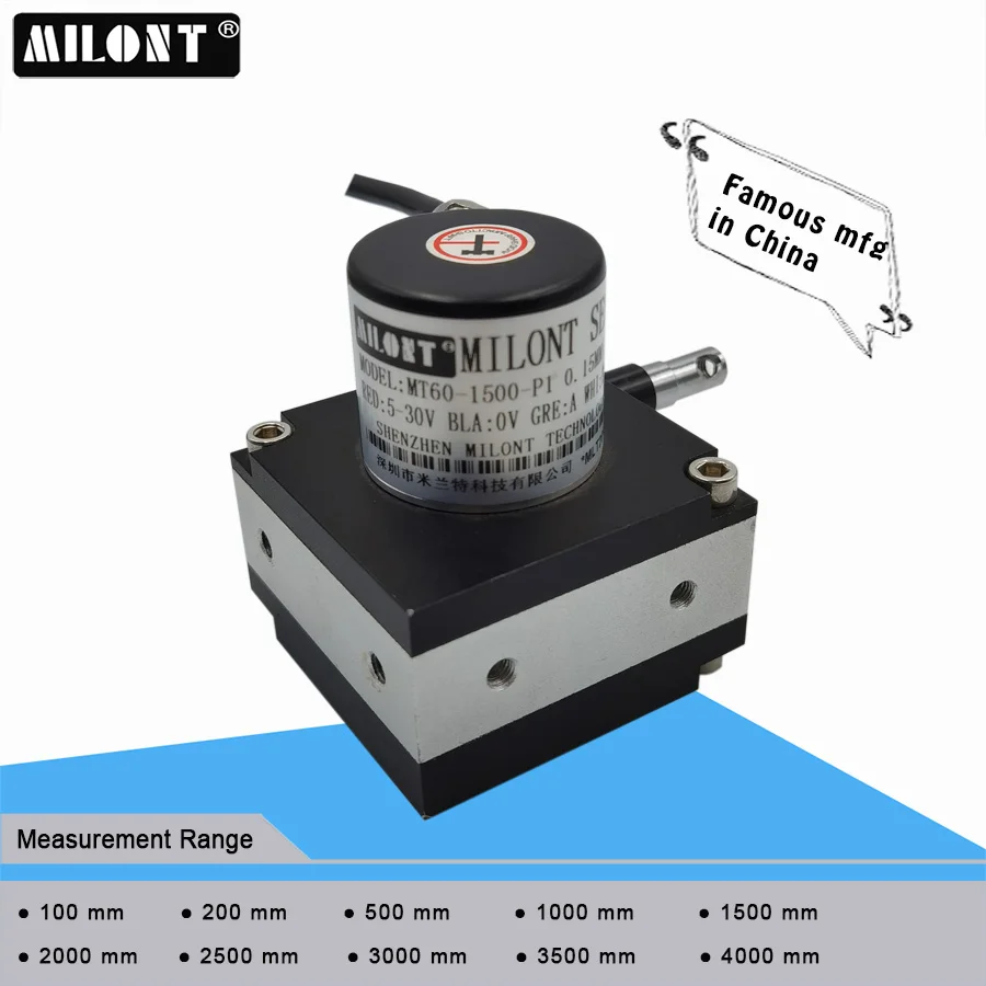 Draw Wire Displacement Sensor  MT80 Series 2000mm - 4000mm - A2 ( 4-20mA ,2Wire  ) / A3 ( 4-20mA ,3Wire  )