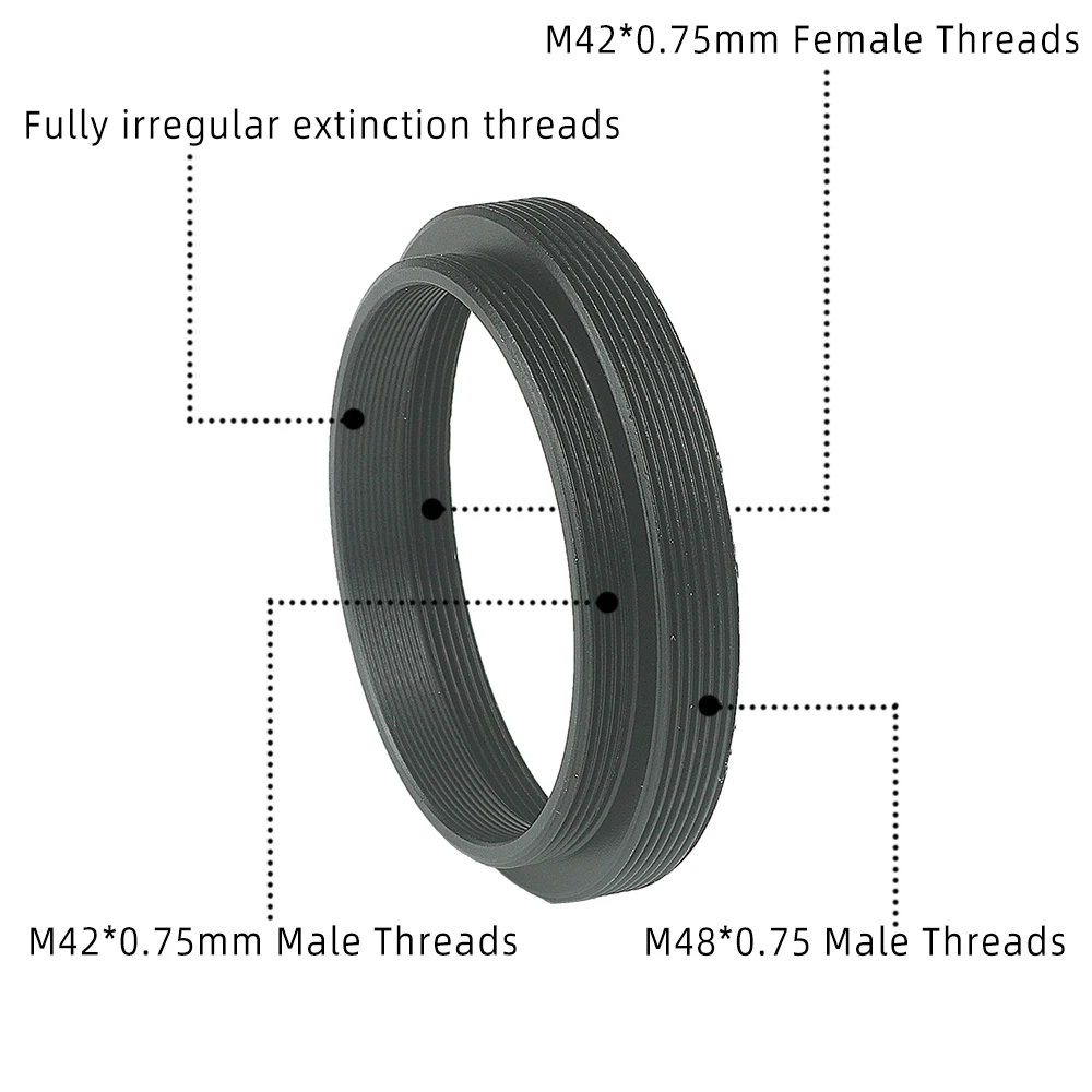 Adattatore Filettato M42 A M48 X 0,75 Mm – Anello Telescopico Convertitore Per Obiettivi E Filtri