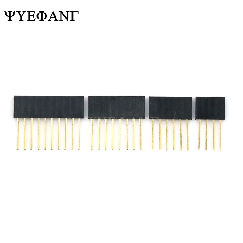 10pcs Single row 2/3/4/6/8/10/15 Pin 2.54mm Stackable Long Legs Femal Header Connector For Arduino Shield