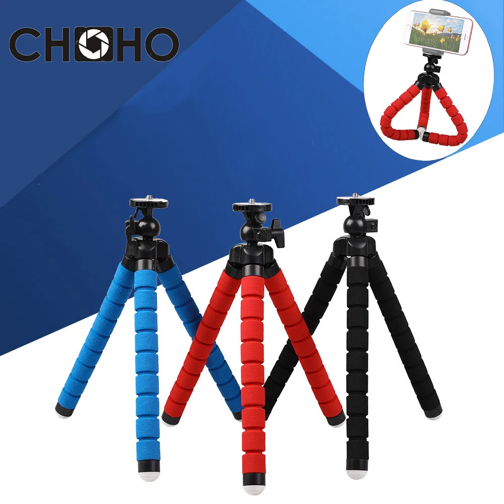 Mini Tripod light Flexible Table Stand Sponge Extendable tripode Phone Holder Vlog Selfie Stick For Camera Cellphone iPhone