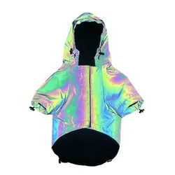 S-7XL Hunde kleidung blinkt Haustier Hunde Hoodie für Hunde Mantel Wind jacke reflektierende Kleidung für große kleine Hunde Welpen Jacke Mops