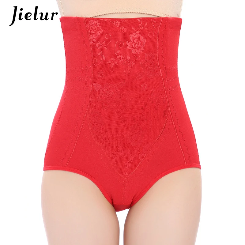 Jielur Women High Waist Body Shaper Panties Push Up Buttock Cotton Slimming Pants Tummy Control Panties Waist Trainer Girdle 5XL