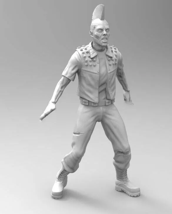 

Новая модель 1/24 75 мм, Неокрашенная модель, набор из смолы в стиле зомби-панк