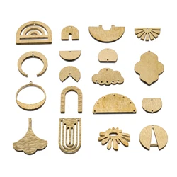 5-20PCS Raw Brass Moon/Maple Leaf Pendants Handmade DIY Charms Necklace Earrings Findings Jewelry Making Supplies Accessories