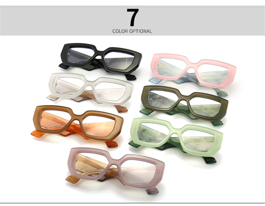 Neue Fashion Square Frauen Brille Rahmen Luxus Klar Anti-Blu-Ray Frühling Scharnier Breite Beine Brillen Männer Optische Polygon rahmen – Detail 2