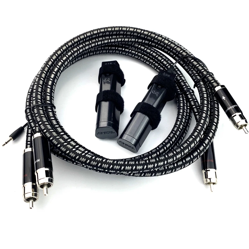 1Pair V2 RCA Interconnect audio cable with 72V DBS for amplifier Hiend Speaker