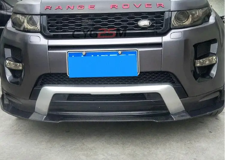 Carbon Fiber Front Bumper Lip Spoiler Auto Car Diffuser For Land Rover Range Rover Evoque 2012 2013 2014 2015 2016 2017 2018