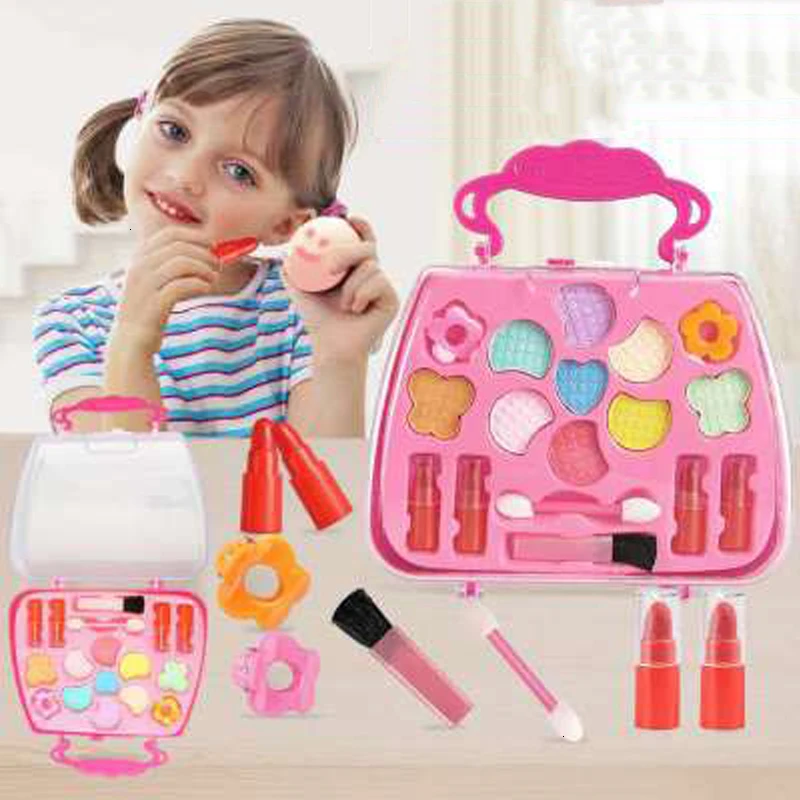 Neonate Make Up Set giocattoli finta gioca borsa cosmetica salone di bellezza giocattolo strumenti per il trucco Kit bambini finta di giocare giocattoli