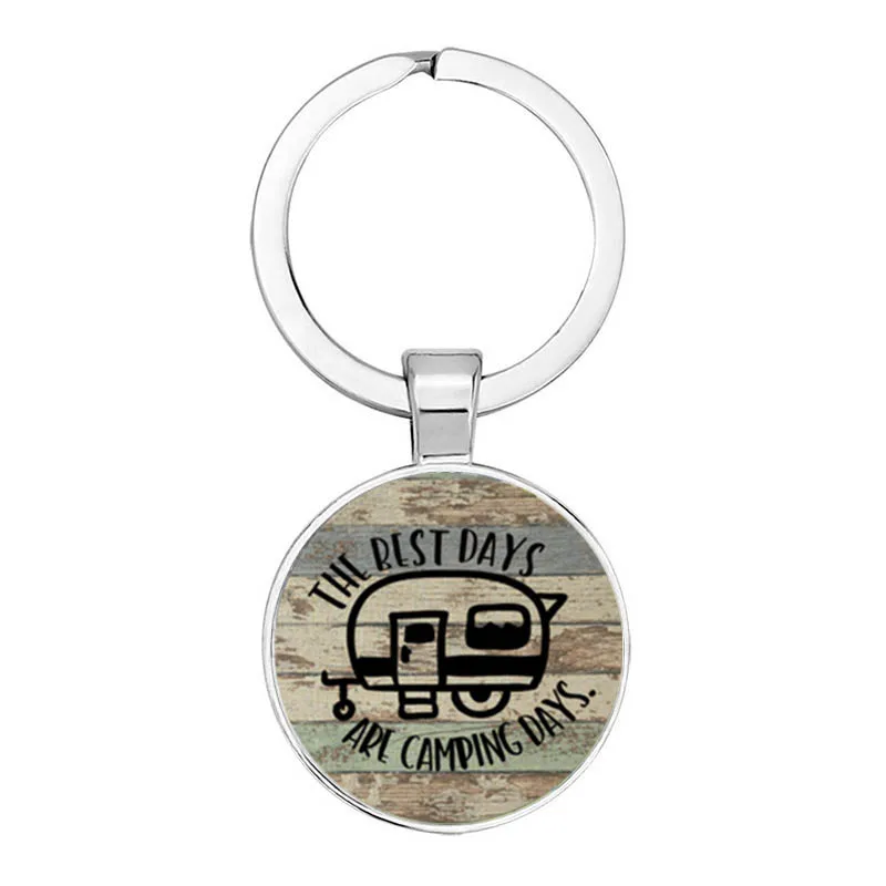 Neue Nette Camper Wagon Keychain, ICH Liebe Camping Keychain, Anhänger Wegweiser Keychain, Urlaub Reise Memorial Geschenk – Detail 1