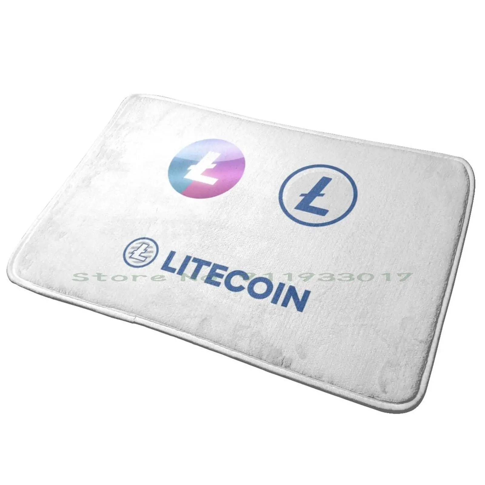 Litecoin Crypto-Litecoin Ltc Coin Entrance Door Mat Bath Mat Rug Fetty Wap American Rapper Fetty Wap Backwoods Anti-Slip