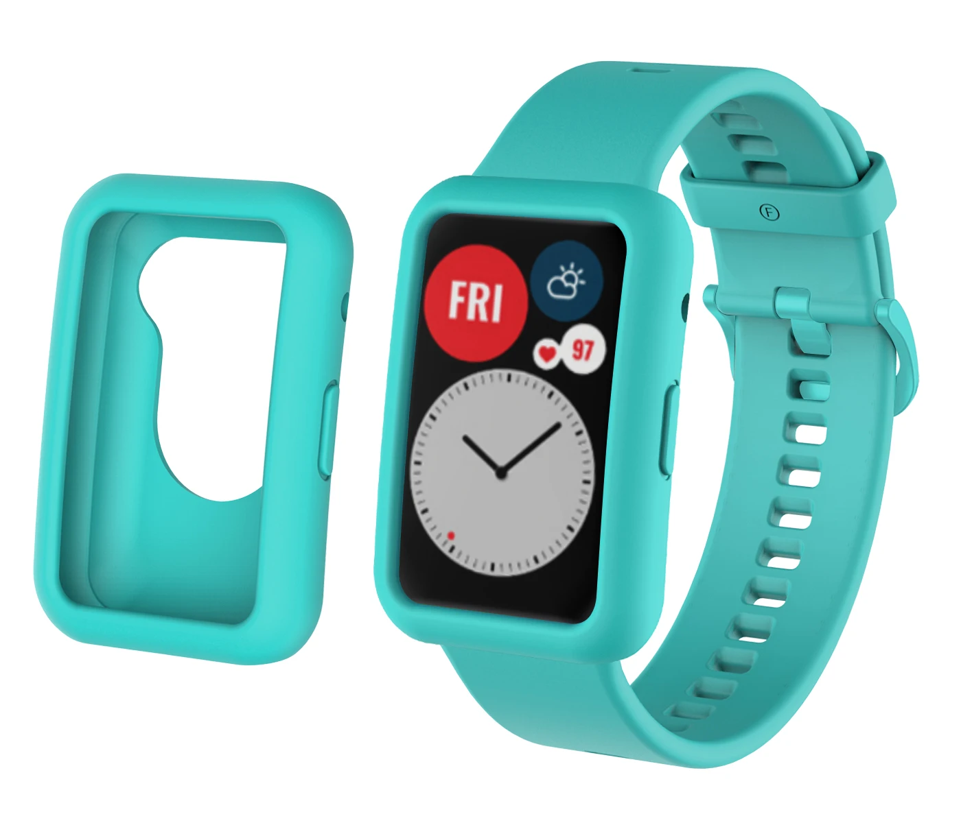 Funda protectora de silicona para Huawei Watch, funda protectora de borde suave para Huawei Watch Fit, correa de reloj