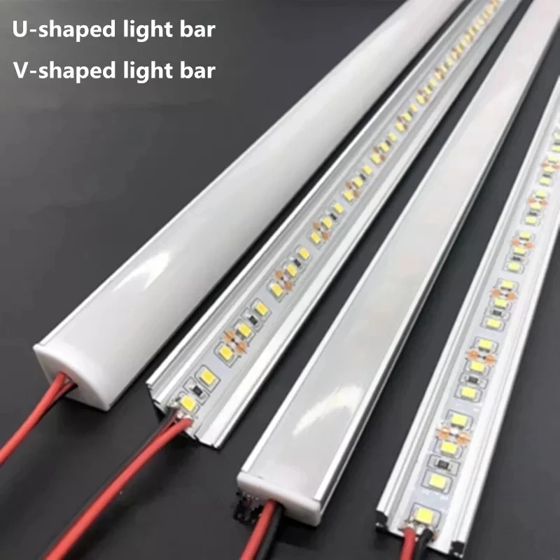 LED aluminum rigid light bar DC12V 50CM 20 inch U/V-shape 5730 36LEDs LED aluminum channel Home decoration lighting