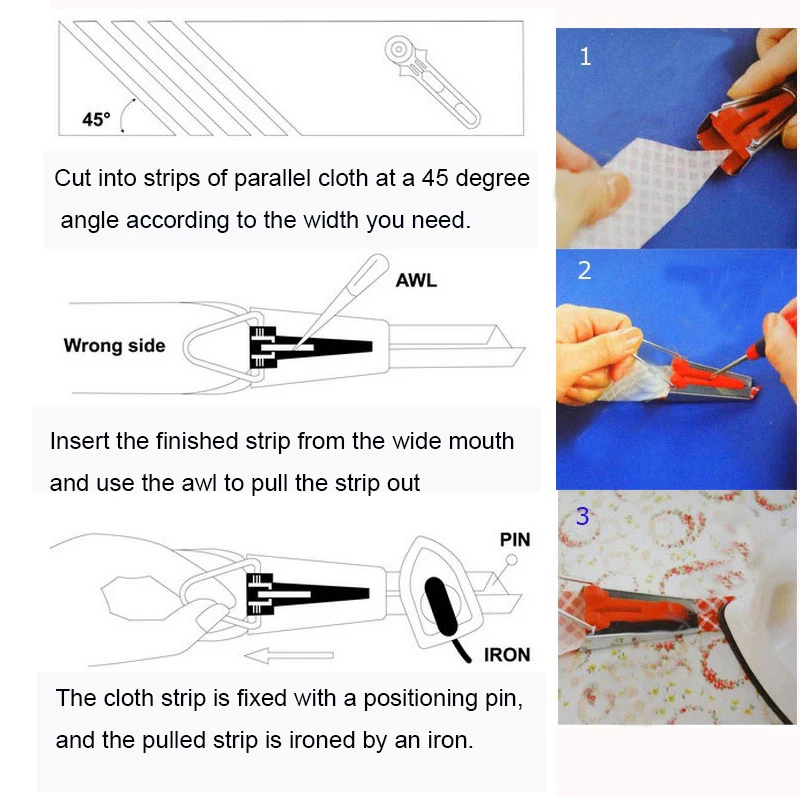 Fabric Bias Tape Makers Set 6MM 12MM 18MM 25MM Binding Tool Set Sewing Quilting sewing accessories bias tape makers sewing kit