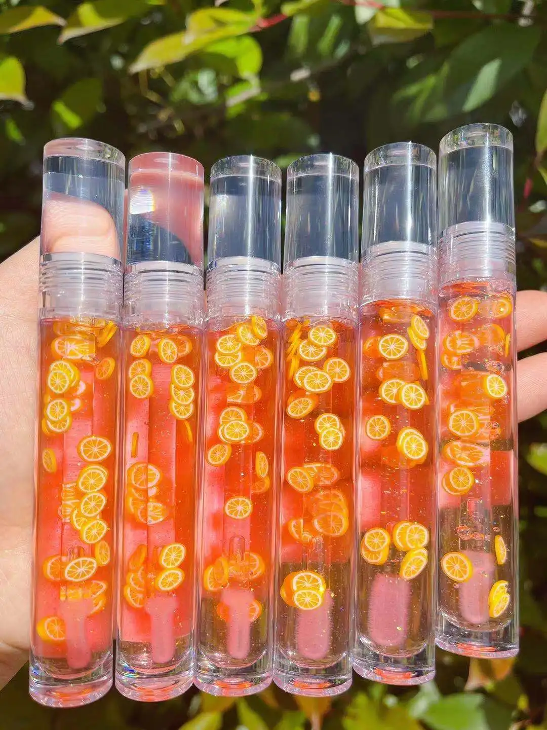 

2021 Lipgloss Base Makeup Private Label Tubes Wands Custom Logo Vegan Luxury Crystal Wholesale Fruit Glitter Lip Gloss