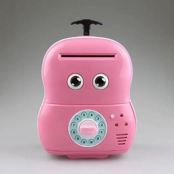 Creatieve Bagage Spaarpot Mini Spaarpot Veiligheid Elektronische Wachtwoord Voice Kauwen Coin Cash Storting Machine Cadeau voor Kinderen