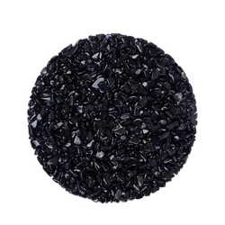 Black Obsidian Gravel Natural Crystal Degauss Chips, Healing Energy Stone for Aquarium, Home Decor, Rock Mineral, 4 Sizes, 100g
