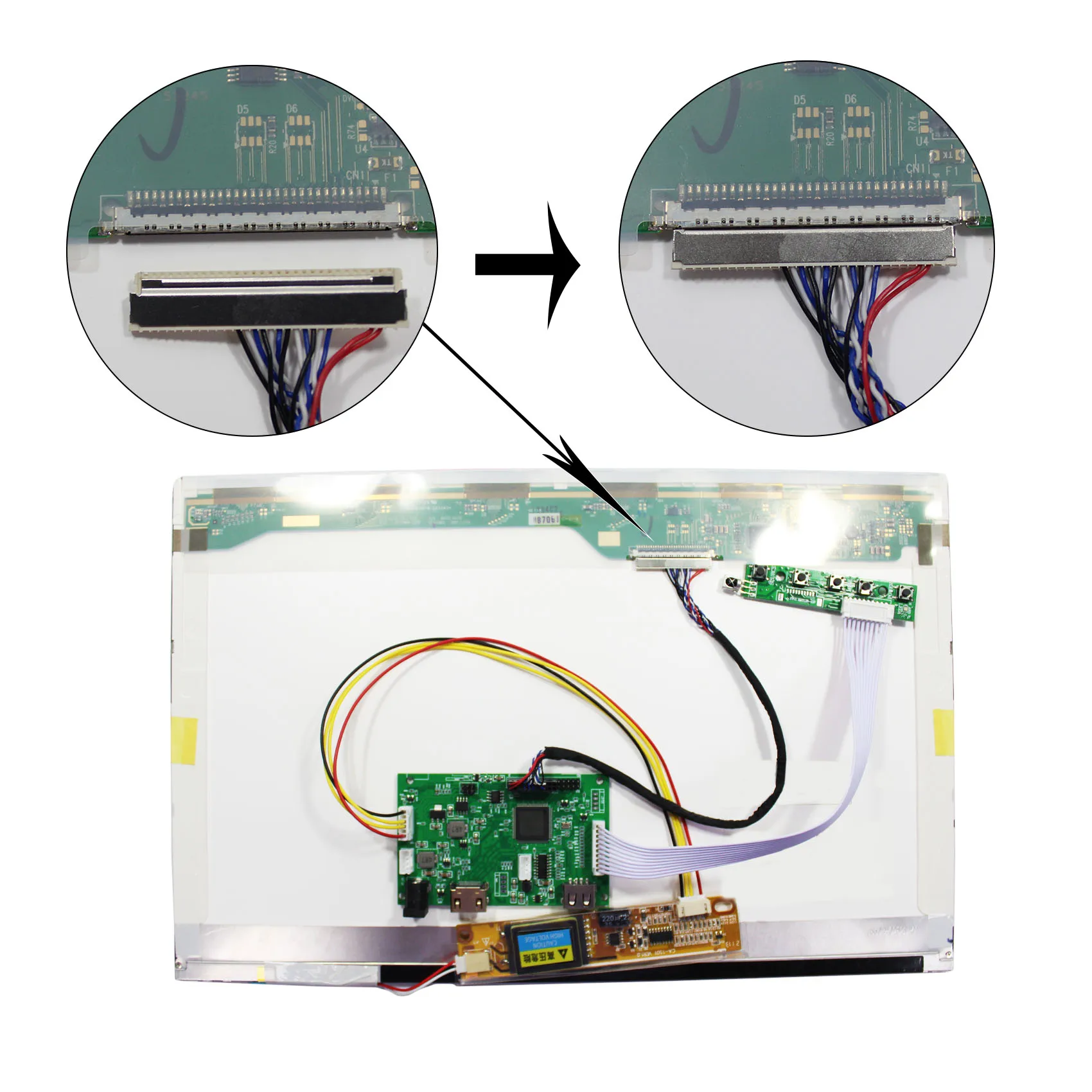

HD-MI USB LCD Controller Board For LP156WH1 LTN156AT01 N156B3 B156XW01 LTN160AT01 LCD