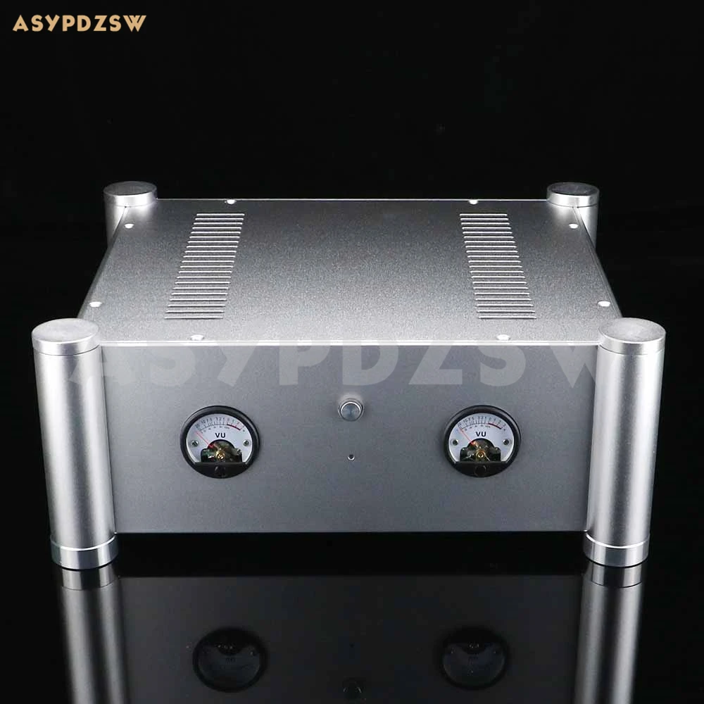 

WA126 Full Aluminum Preamp enclosure Power amplifier chassis With VU Meter head Size 315*355*145mm