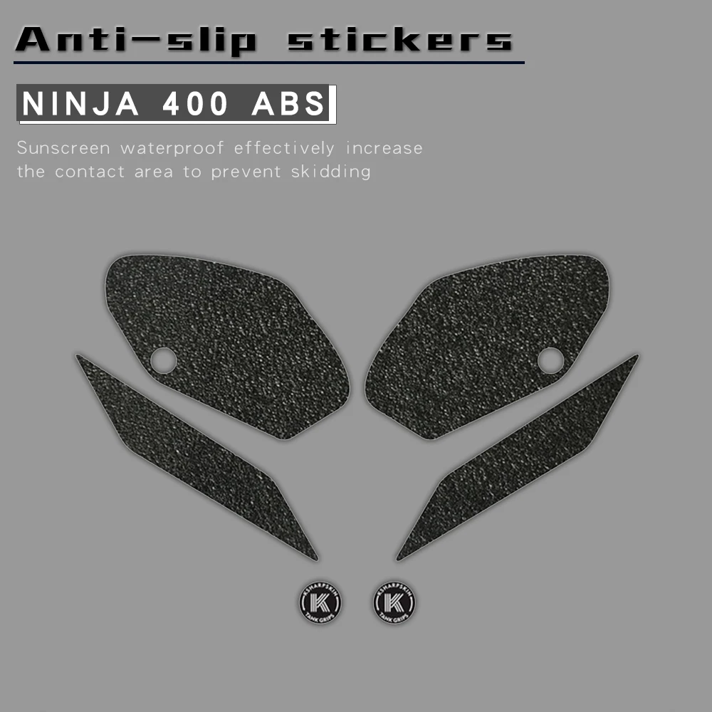 

Motorcycle fuel tank traction pad side protection stickers knee handle waterproof decals for KAWASAKI 18 NINJA 400 ABS