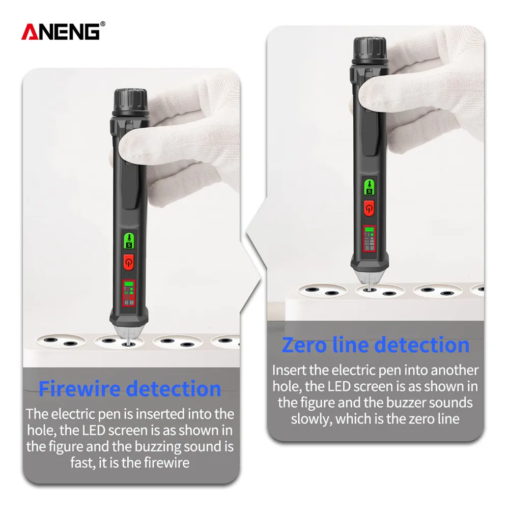 VD401A Digital Voltage Detector AC Tester Meter Pen Non-contact  LED voltage Electric Indicator meter vape pen 12V-1000v