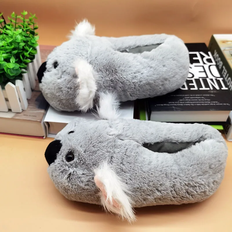 Mouse Anime Indoor Slippers Warm Winter Home Fluffy New Fashion Men Women Bread Demon Soft Plush Shoes Unisex Cute Funny