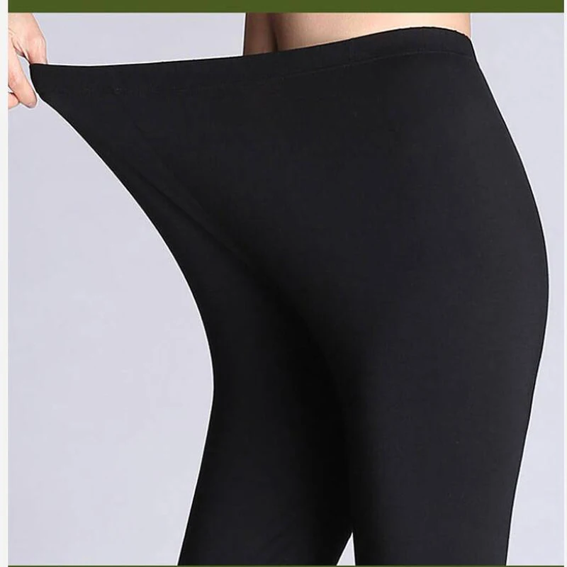 Women Leggings Solid Color XS-7xl Feminino Modal Cotton Stretch ELastic 2025 Leggins Grey Black White Pink Purple 6XL 5XL 4XL XS