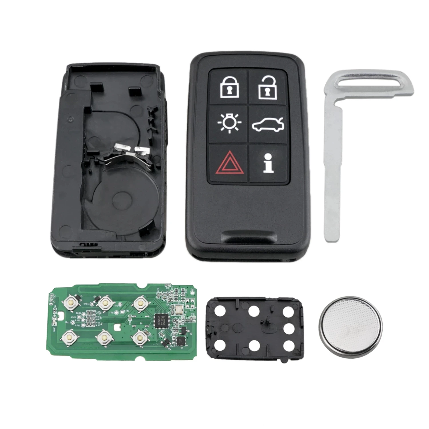 KEYECU Replacement Smart Keyless Remote Key 6Button 434/868/902 MHz for VOLVO S60 S80 V40 V60 V70 XC60 XC70 2007-2016 5WK49224