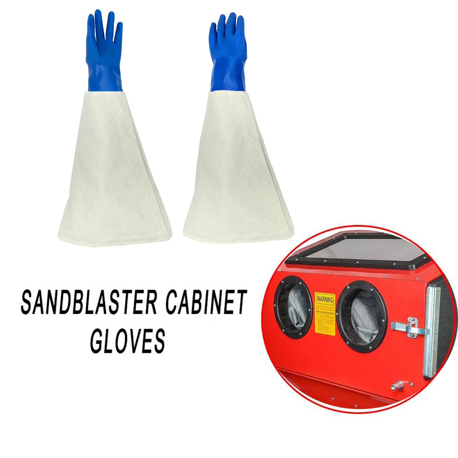 HOLDWIN Industrial gloves canvas sandblaster gloves sandblasting machine parts Blasting gloves 65cm