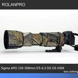 ROLANPRO Camouflage Lens Coat for Sigma APO 150-500mm f/5-6.3 DG OS HSM Guns Case Lens Protective Sleeve Sigma 150 500mm Case