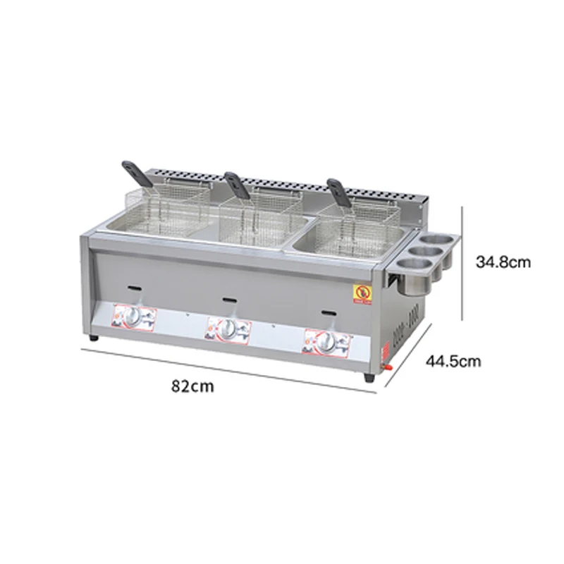 Commercial Gas Fryer Equipment Grill Deep Fryer Machine Frying Machine Teppanyaki Equipment