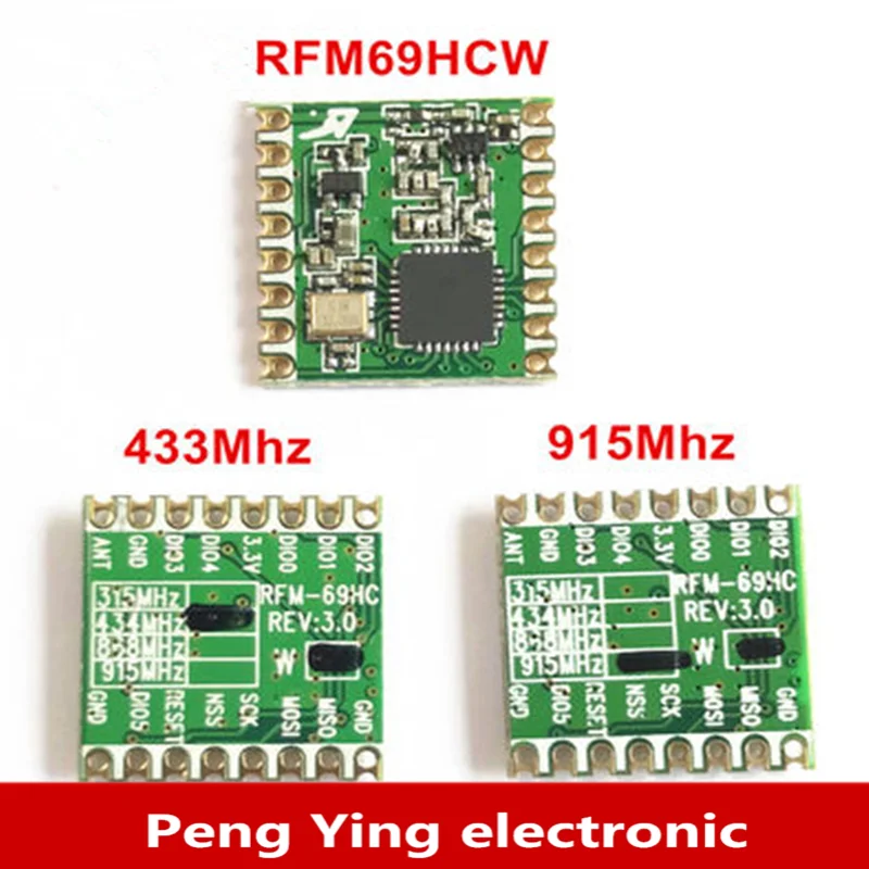 Módulo transceptor inalámbrico, 10-5 piezas, RFM69HCW, RFM69, 433MHZ, 915MHZ, 868MHZ, 16x16mm