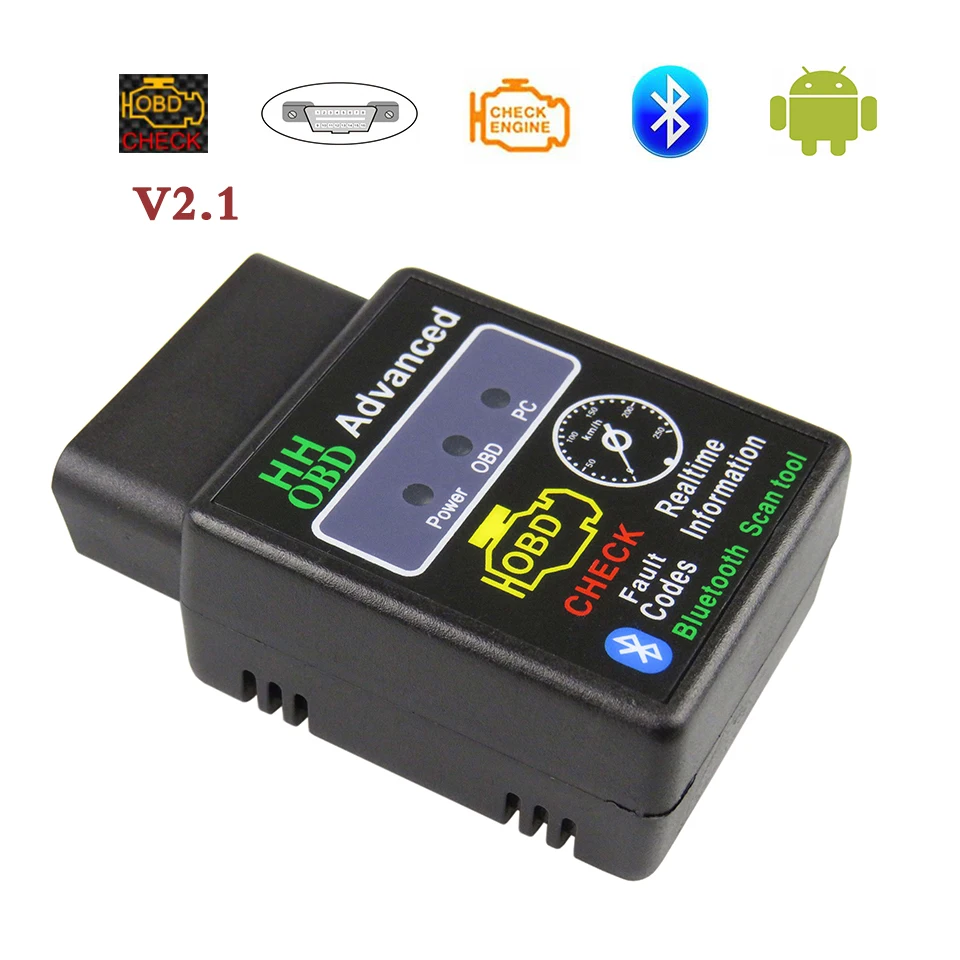 Bluetooth OBD2 ELM327 V1.5 Автомобильный диагностический сканер для адаптера Android Elm 327 Bluetooth2.0 OBD 2-кодовые считыватели диагностический инструмент