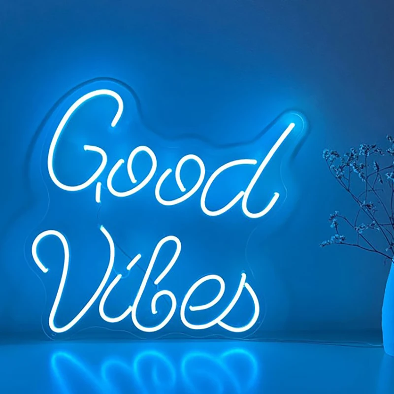 Custom Neon sign good vibes neon , Hands neon light sign, Hands Led neon sign, sign for wall, Neon wall decor, LED Neon Sign