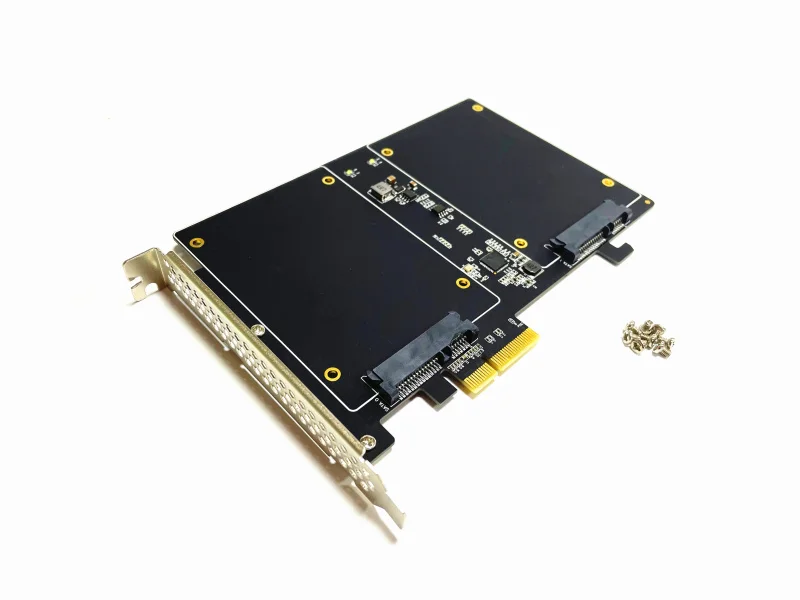 DEBROGLIE Nâng Cấp Mới Kép SATA III Để PCI-E X4 Thẻ Nhớ Mở Rộng Cho Máy Tính Thắng XP/ 7 / 8 / 10 có Thể Nhóm Array