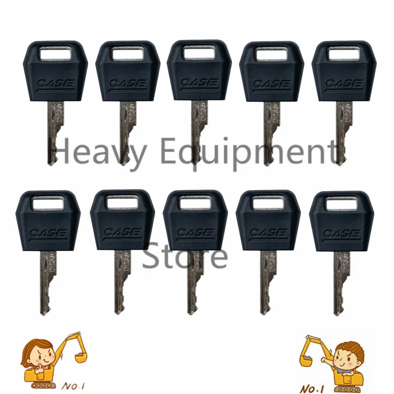 

10 PCS Ignition Keys Fits Case IH Tractor Dozer Backhoe D250 For Case/International Harvester Excavator