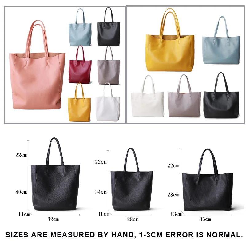 Bag Women 2022 New Summer Genuine Leather Tote Female Casual Fashion Simple Underarm Shoulder Bag Large Capacity Shopper Handbag