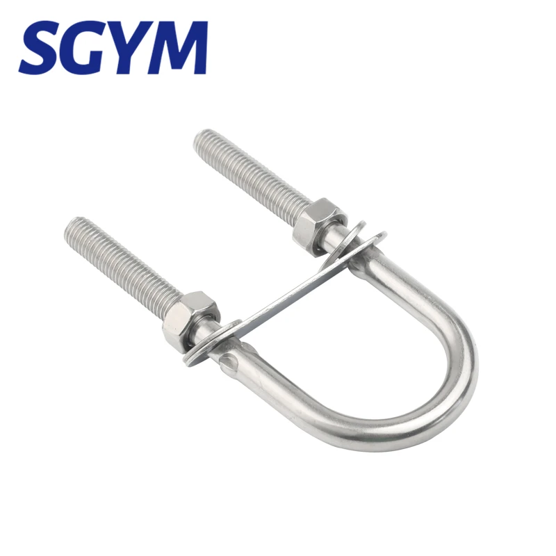 Hot 1 pz M4 M5 M6 M8 M10 M12 U Bullone 26mm 30mm 50mm Larghezza interna U-Bolt con dadi Telaio Cinghie 304 In Acciaio Inox di Fissaggio