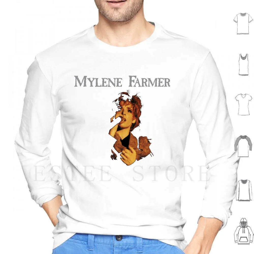 Mylène Farmer Marguerite Gautier, Mylene Farmer 2020, Mylene Farmer Mari Sudadera con capucha de manga larga French Mylene Farmer France