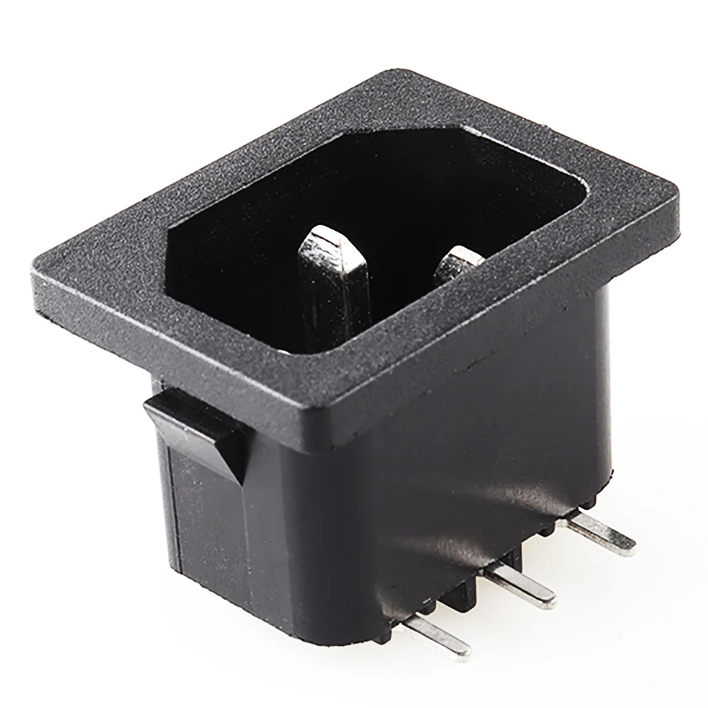 LZ-14-3P IEC 60320 AC Power Socket of Solder Connector Pins for Pcb in Screw Mounting Inlet