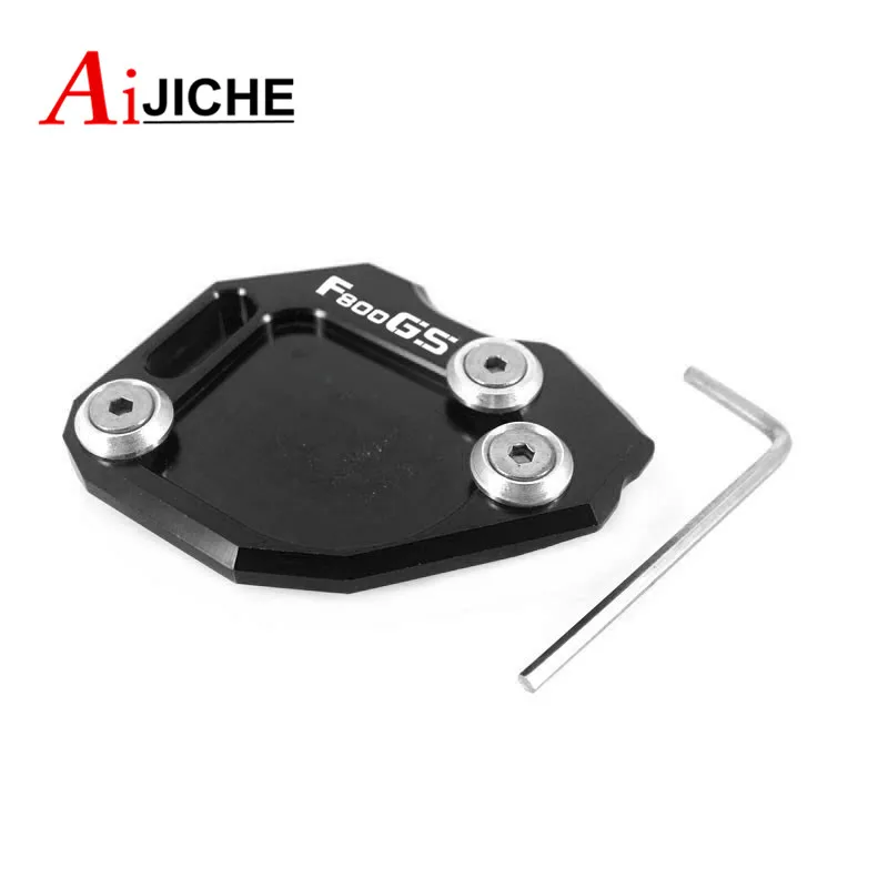 Motorcycle CNC Kickstand Foot Side Stand Extension Pad Support Plate For F800GS F800 GS F 800GS 2008-2015