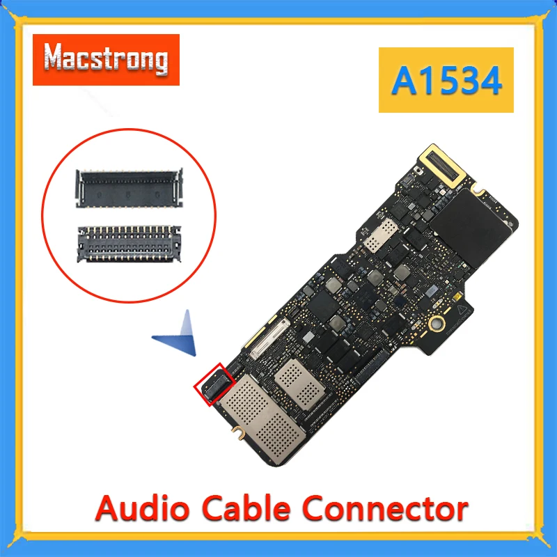 

New A1534 Audio Cable Connector for MackBook Retina A1534 Audio Cable Jack Connector On Motherboard