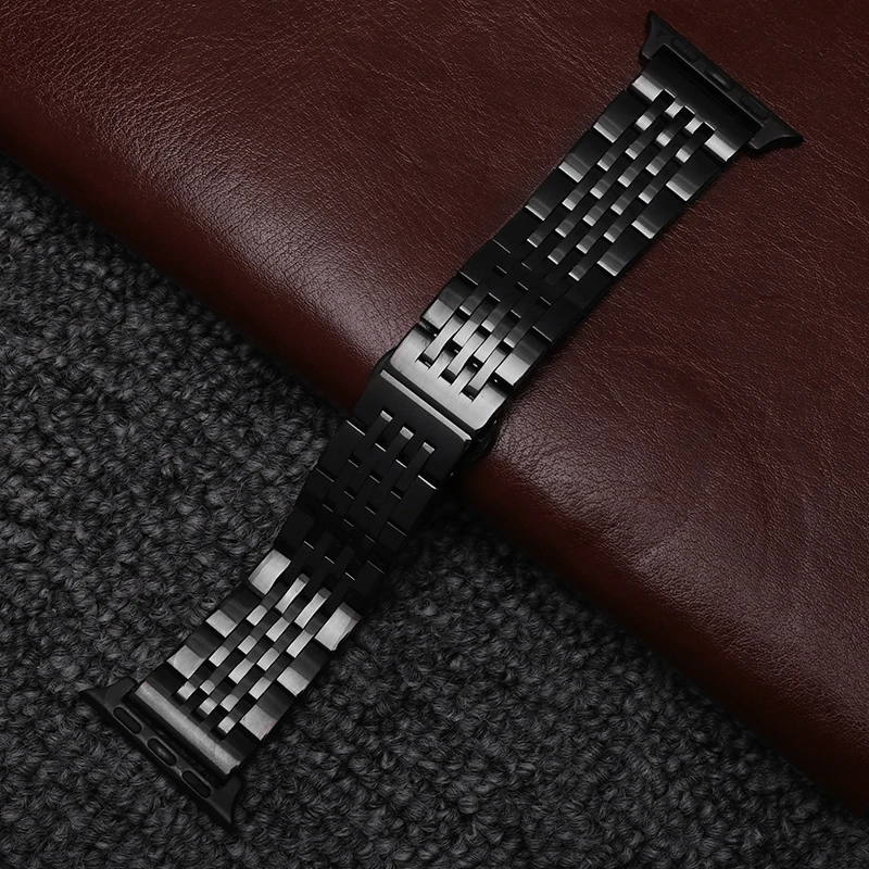 304 Stainless steel watch band silver golden black men and women bracelet suitable for Apple watch 5 / 4 / 3 / 2 smart watch image 5