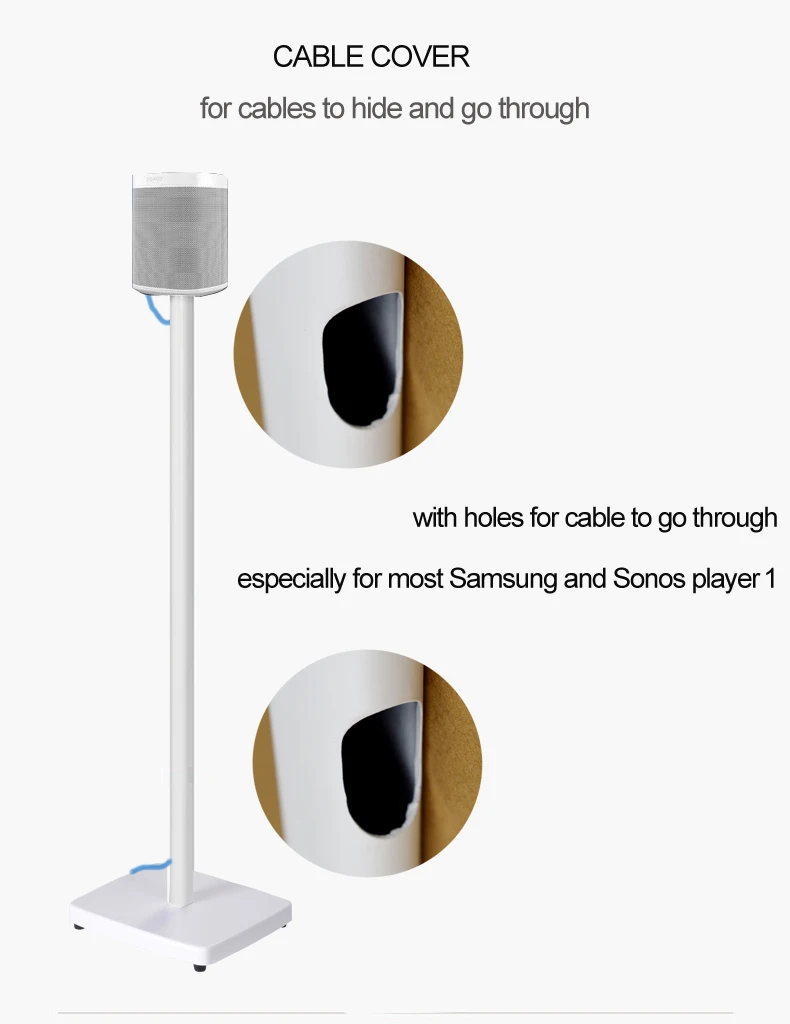 2021 NEW (1 pair=2pcs) SF07 79cm oval tube base surround sound speaker display stand floor Q90R Q950R 9500S Q900A sonos play 1