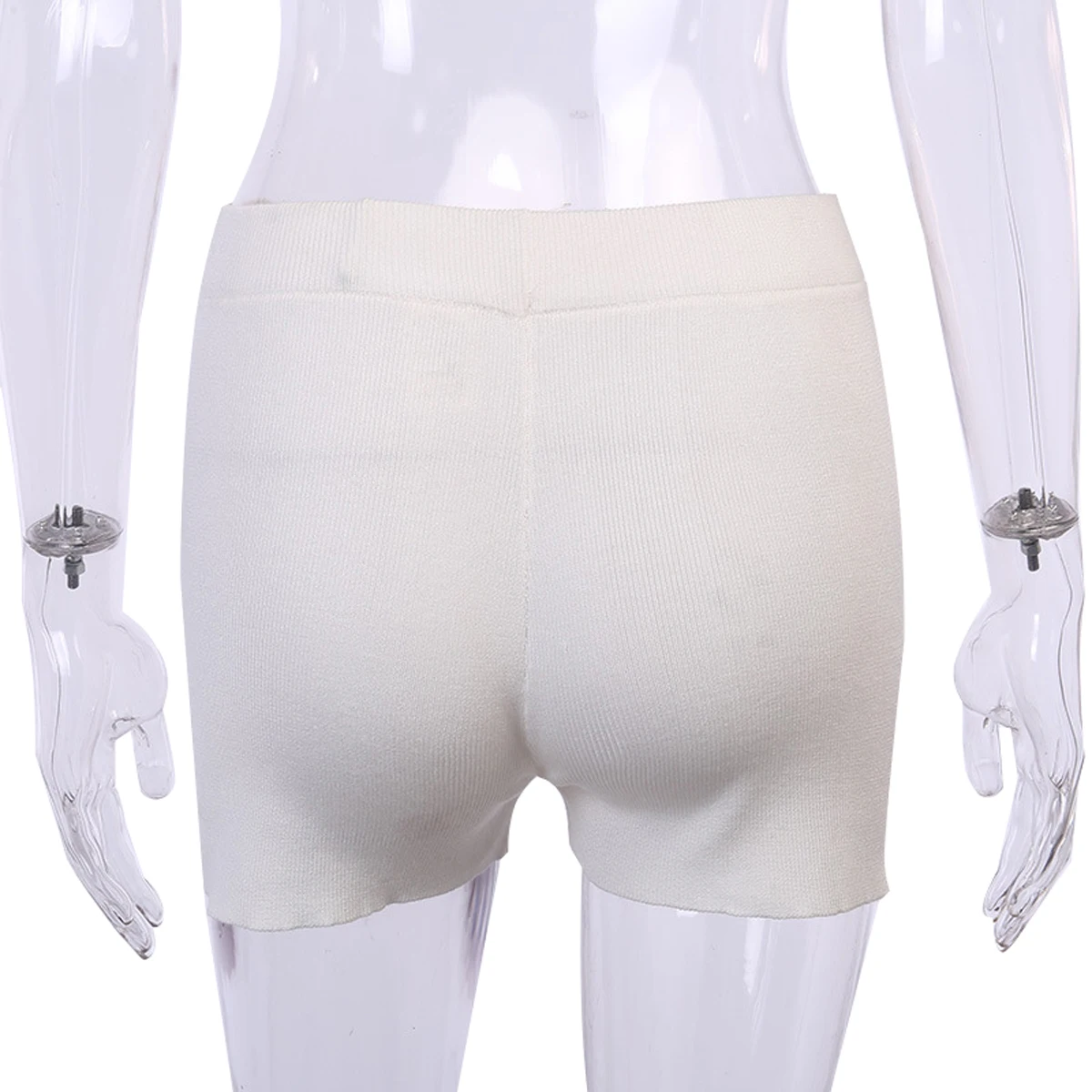 Short de motard taille haute pour femmes, sexy, décontracté, extensible, côtelé, couleur unie, à la mode, été