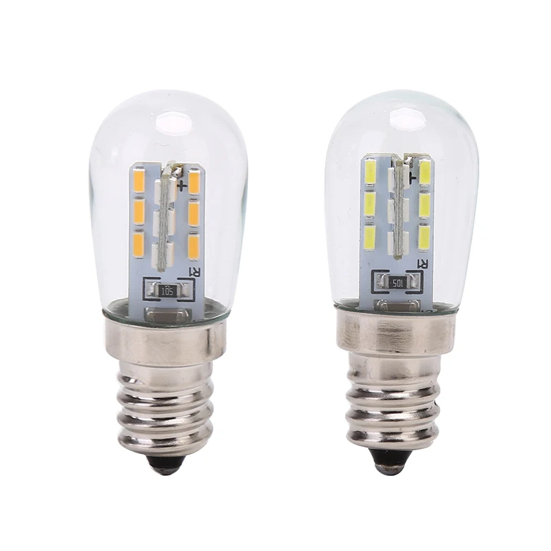 LED Light Bulb E12 220V E12 LED High Bright Glass Shade Lamp Pure Warm White Lighting For Sewing Machine Refrigerator