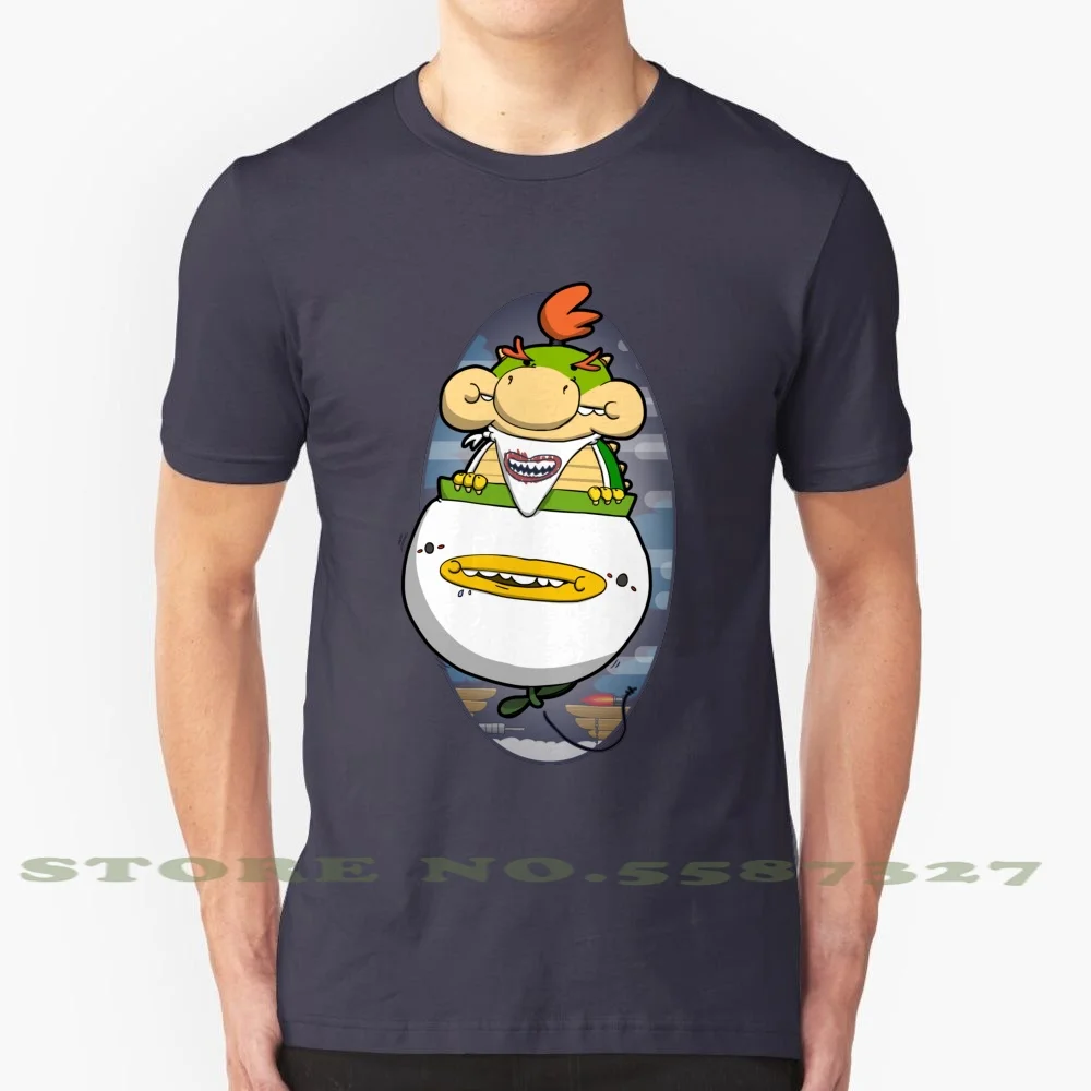 Joyriding Dad'S Clown Car 100% Pure Cotton T-Shirt Luigi Peach Link Smash Bros Bowser Jr Bowser Junior Duck Hunt Airship