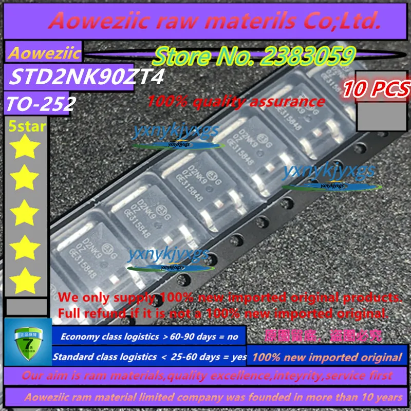 Aoweziic  100% New Imported Original  STD14NM50N 14NM50N  STD2NK90ZT4 D2NK90Z  STD30NF06T4 D30NF06  MJD3055T4G 3055G   TO-252