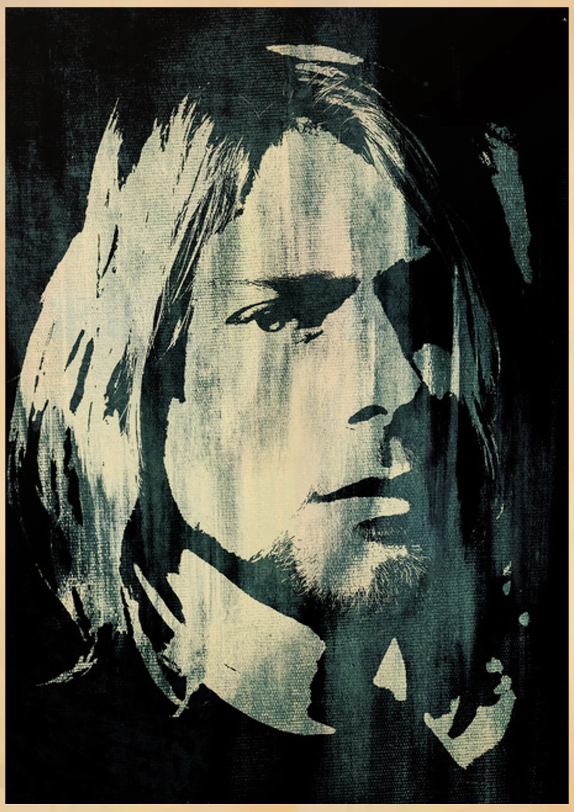 Singer Kurt Cobain Posters Rock and Roll Music Retro Kraft Paper Sticker DIY Vintage Room Bar Cafe Decor Gift Art Wall Paintings