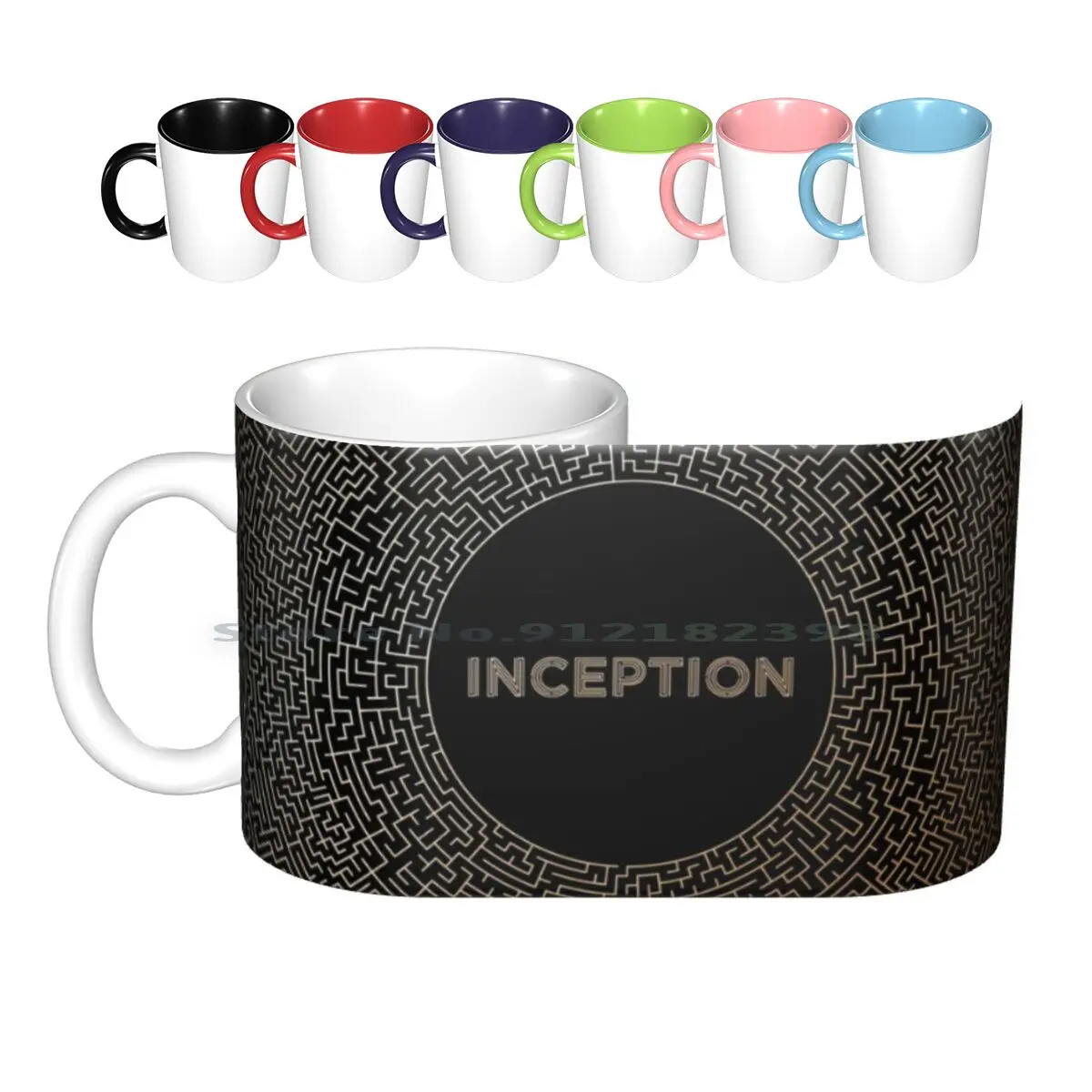 Inception Movie Poster Ceramic Mugs Coffee Cups Milk Tea Mug Maze Style Retro Movie Film Leonardo Dicaprio Christopher Nolan