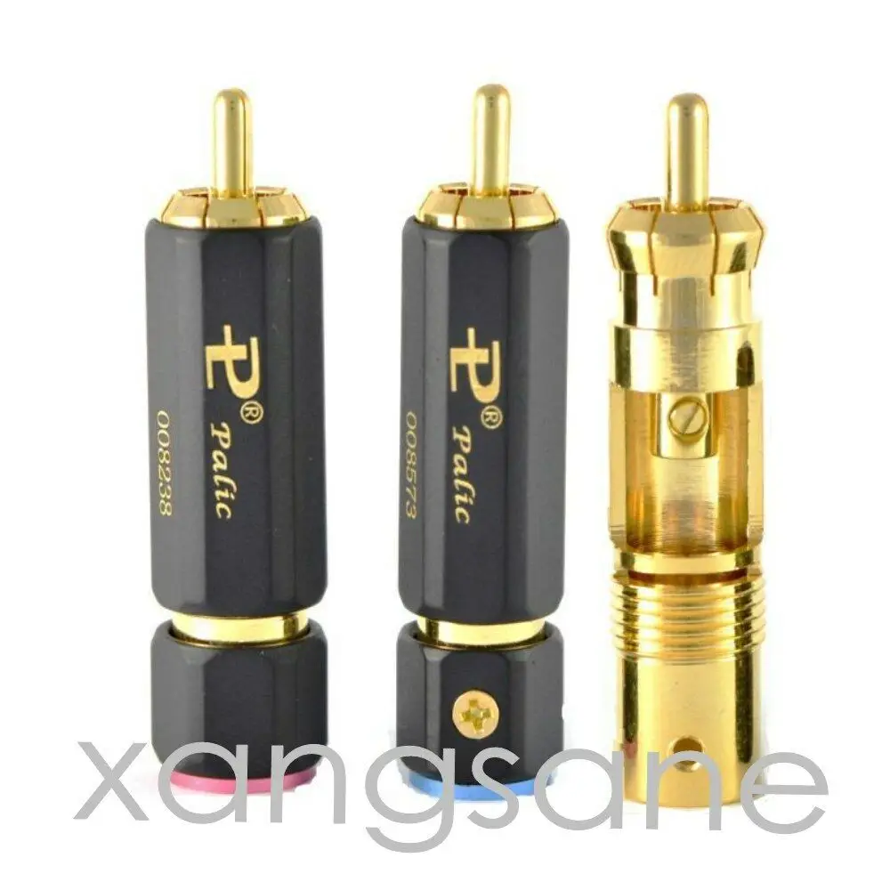 PALIC Quality RCA Phono Plugs Locking WBT Heavy Duty Gold Plated Connectors4 pieces